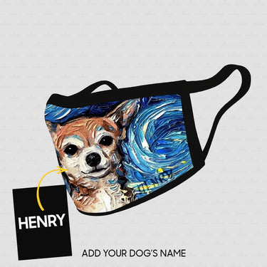 Personalized Dog Gift Idea - Chihuahua In Art For Dog Lovers - Cloth Mask